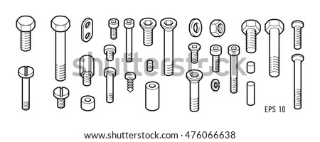 Bolts and female screws or nuts