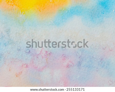 Pastel watercolor painted hand drawn for abstract background