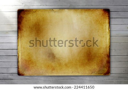 paper and wood background, creased paper texture
