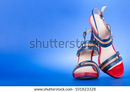 woman\'s high heels isolated background