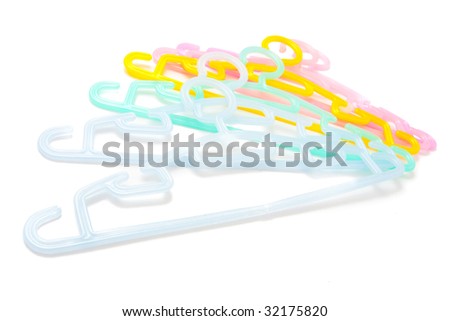 colorful hanger isolated on white