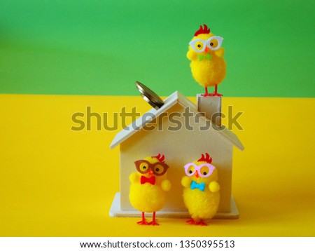 Chick Isolated On White Background Cute Chicken Little Yellow Bird