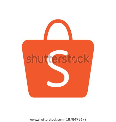 Shop bag logo vector, sale icon