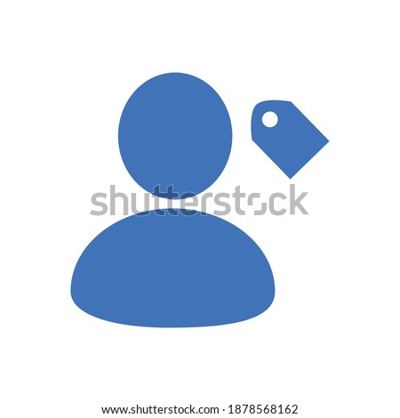 Social network flat icon, tag friends symbol