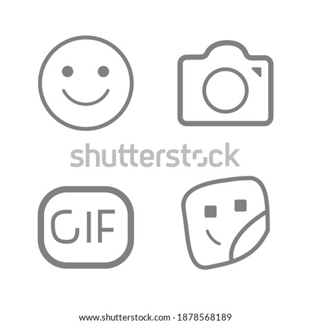 Face, camera, gif, paper flat sticker