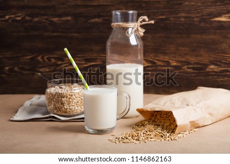 Similar – Foto Bild Vegane Hafer-Milch, nicht-milchhaltige Alternativmilch