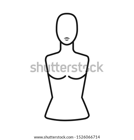 Isolated object of dummy and torso icon. Graphic of dummy and female stock symbol for web.