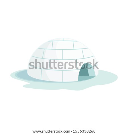 Ice igloo vector icon.Cartoon vector icon isolated on white background ice igloo.