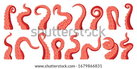 Octopus of tentacle isolated cartoon icon. Sea squid vector cartoon set icon. Vector illustration octopus of tentacle on white background .