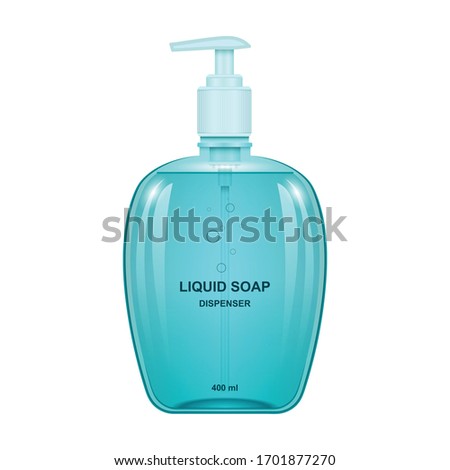 Dispenser liquid soap vector icon.Realistic vector icon isolated on white background dispenser liquid soap.