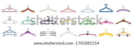 Hanger isolated cartoon set icon. Cartoon vector set icon cloth equipment. Vector illustration hanger on white background.
