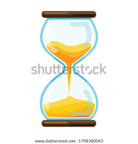 Hourglass vector icon.Cartoon vector icon isolated on white background hourglass.