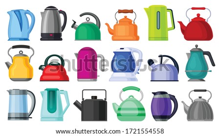 Kettle isolated cartoon set icon. Vector cartoon set icon electric teapot. Vector illustration kettle on white background.