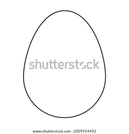 Egg chicken vector outline icon. Vector illustration farm food on white background. Isolated outline illustration icon of egg chicken.