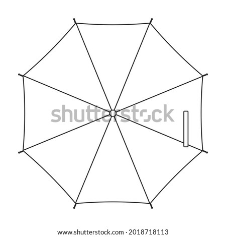 Umbrella vector icon.Outline vector icon isolated on white background umbrella.