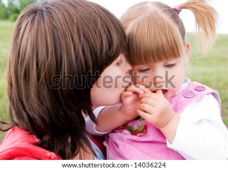 mother consoles a daughter
