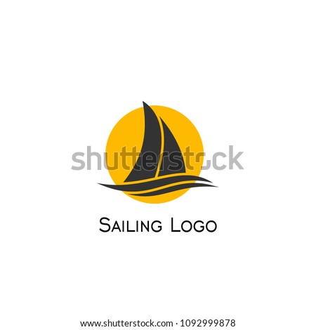 Sailboat logo, sailing logo design, vector icons.