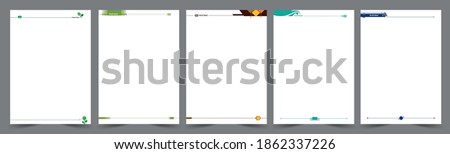 Header footer design for book inner page template