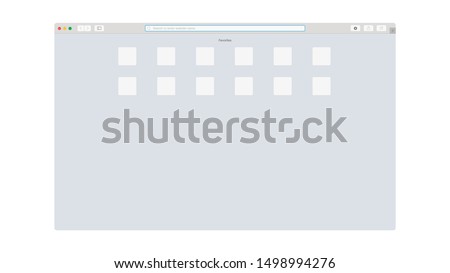 Safari Browser. Clean Colorful Flat Mockup. Digital Website Window On White Background