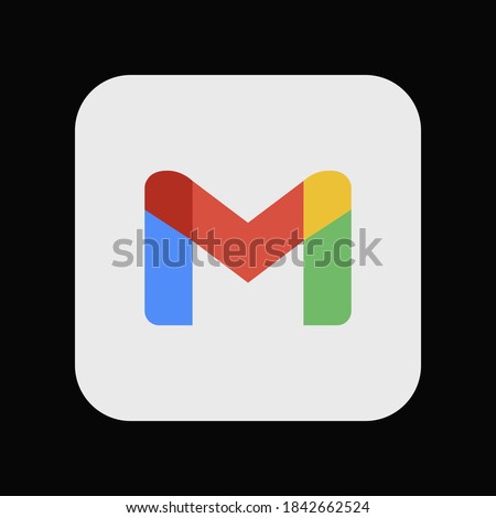 Gmail Logotype Flat Vector Illustration  