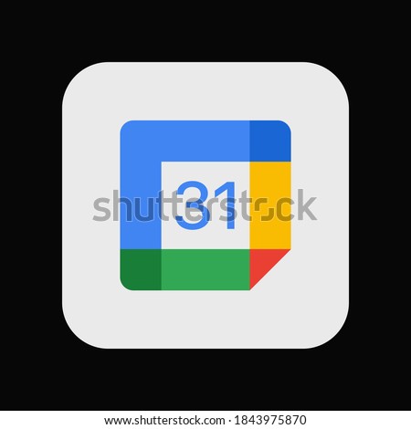 Google Calendar. App Icon Social Media Illustration