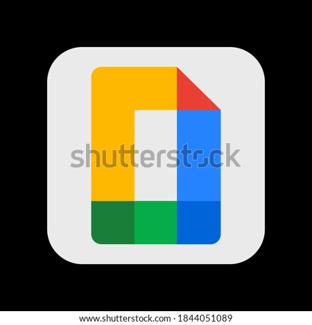 Google Docs. App Icon. Vector Illustration