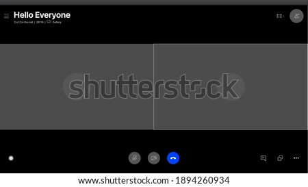 Skype Interface. Video Call Template. Meeting App Flat Vector UI Interface. Vector Illustration