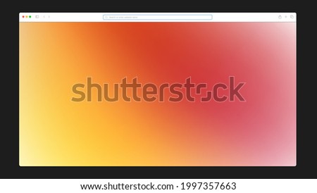 Internet Browser Mockup with Gradient Background. Vector illustration
