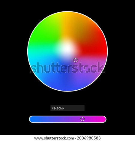 Color Picker. Color Wheel Concept to Choose Different Colors. Color picker assistant. Vector illustration