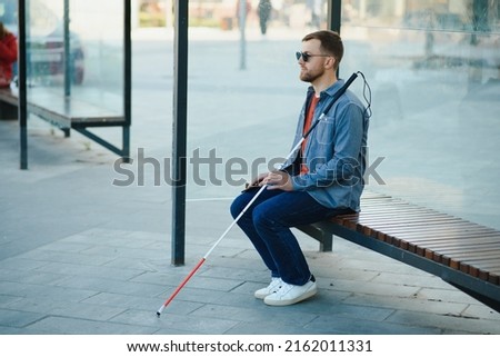 Similar – Image, Stock Photo Blind Moment Man