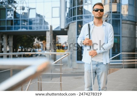 Similar – Image, Stock Photo Blind Moment Man