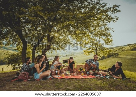 Similar – Foto Bild Grillen im Park Fleisch