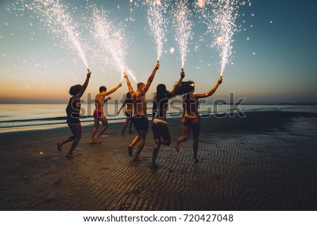 Similar – Foto Bild Feuer am Strand Insel