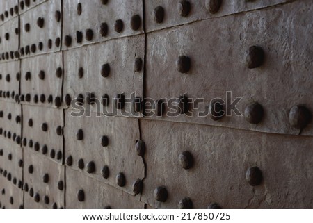 Dongdaemun metal gate door closeup