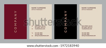 Luxury, Modern and Elegant Business Card Design template