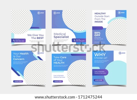 Medical and healthcare social media post template