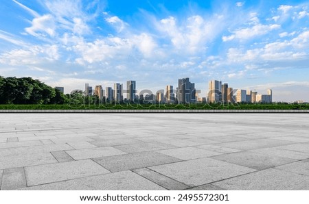 Similar – Image, Stock Photo landscape with trees, blue sky, white clouds, wonderful.