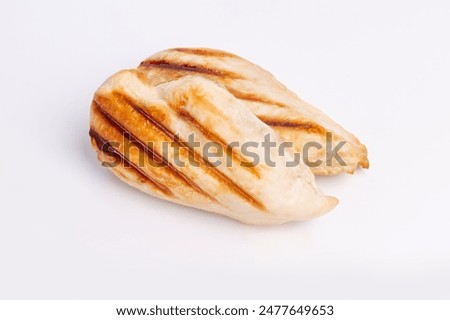 Image, Stock Photo Roasted marinated chicken pieces with vegetables in black baking dish