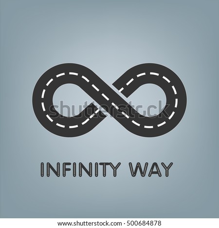 Infinity road sign Vector . Loop way symbol. Photo stock © 