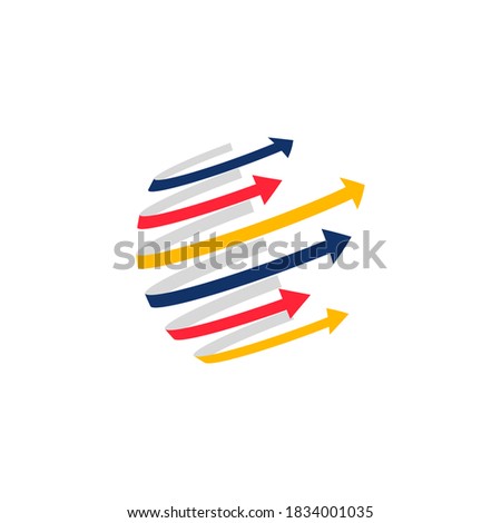 Abstract business logo. Corporate identity design elements. Network connect, integrate, grow concepts. Science technology, health and medical, market logotype. Color Vector brand icons. 3d logo