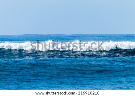 Blue Ocean White Water Swells ocean wave swells white water glass smooth water heading towards beach shallows