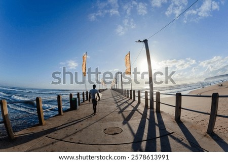 Similar – Image, Stock Photo Unrecognizable man with photo camera on road