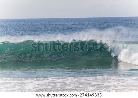 Wave Crashing Ocean Wave crashing sea water along beach coastline
