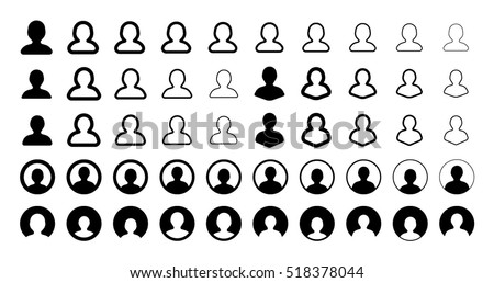 Users Icons Set. Vector