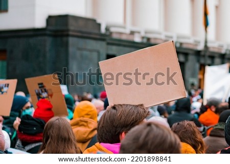 Similar – Foto Bild Mut zur Veränderung Demonstration Prostest Klimawandel