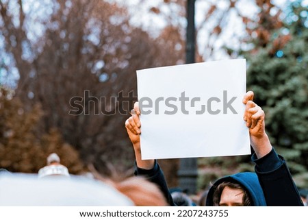 Similar – Foto Bild Mut zur Veränderung Demonstration Prostest Klimawandel