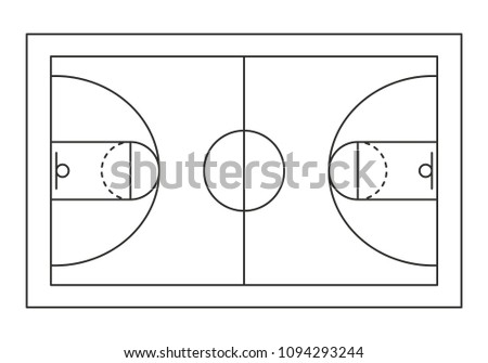 Basketball Court Drawing | Free download on ClipArtMag