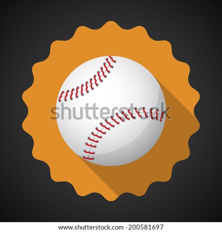 Illustration of Sport Ball Baseball Flat icon vector background