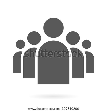 Illustration of Flat Group of People Icon Symbol Background