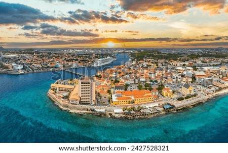 Similar – Foto Bild Karibischer Sonnenuntergang auf Curacao-Reisen